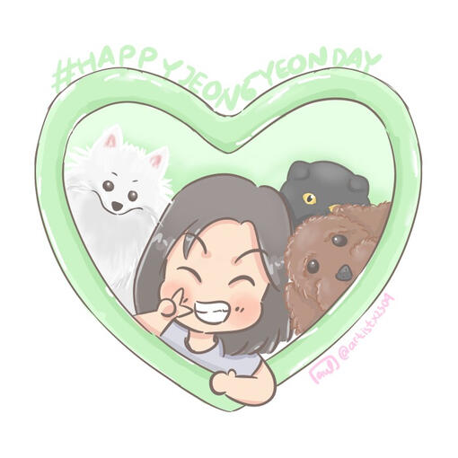 Example 2 (Half Body, 2 Pets, Simple BG
